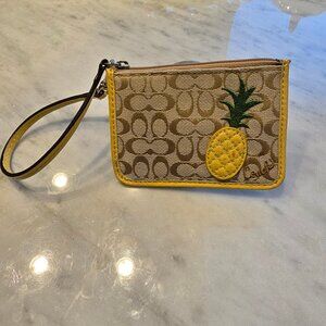 Coach Pineapple Wristlet
